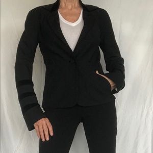 NEW - Zac Posen black blazer with velvet trim, 4